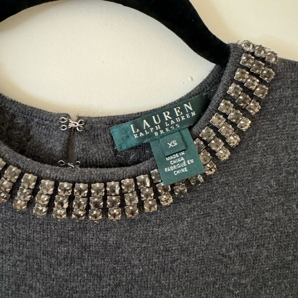 Ralph Lauren Jeweled Neck Sweater Dress/ Work Dress WORN ONCE SZ 4